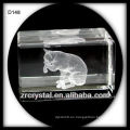 Grabado láser 3D Cat Inside Crystal cube